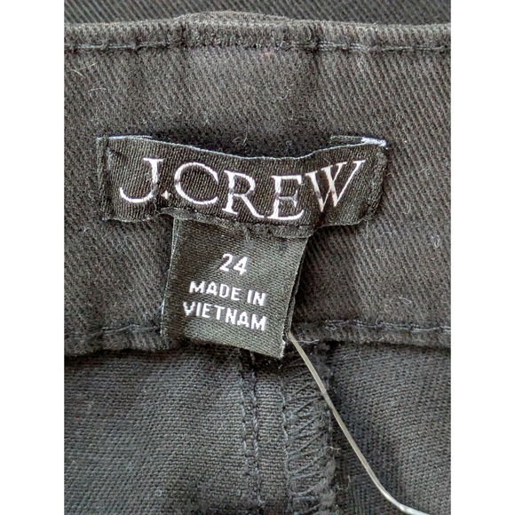 J. Crew Sailor Slim‎ Wide Leg Chino Pants Womens Size 24 Black NWT $118 BY637 - Picture 4 of 7